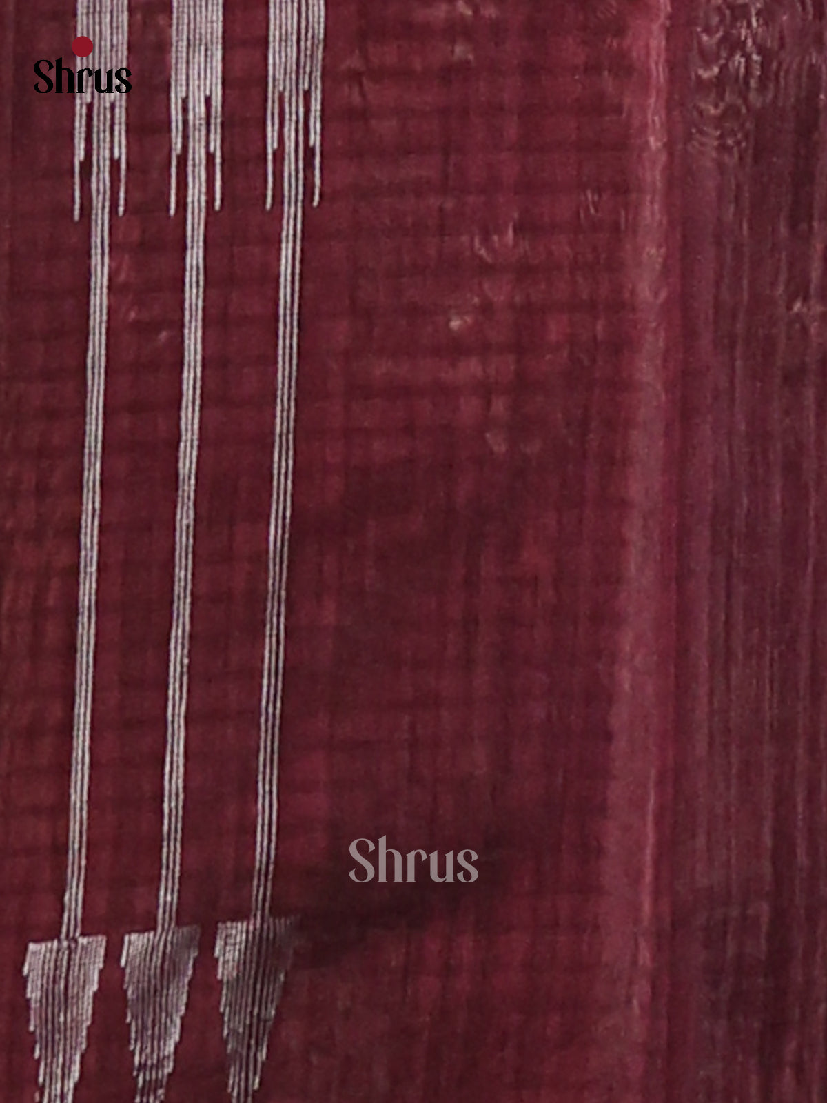 Maroon- Semi Rawsilk Saree - Shop on Shrus.com