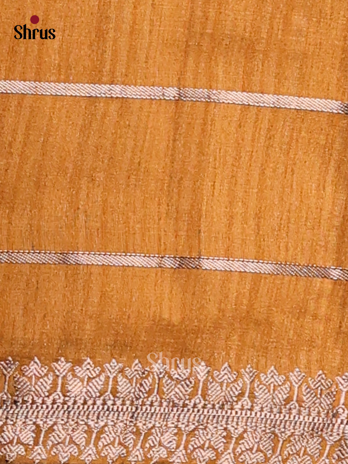 Mustard - Semi Rawsilk Saree - Shop on Shrus.com