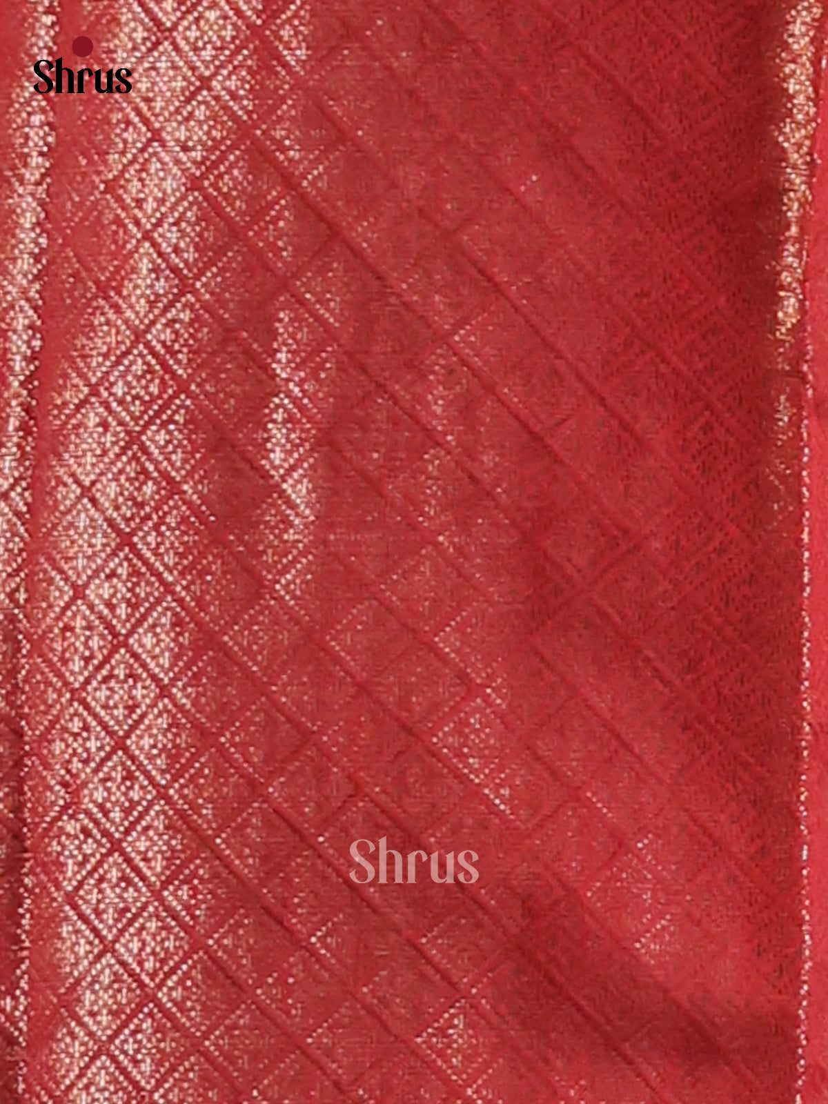 Red - Semi Jute Saree - Shop on Shrus.com
