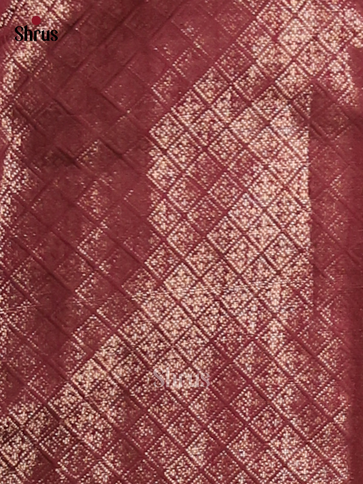 Maroon - Semi Jute Saree - Shop on Shrus.com