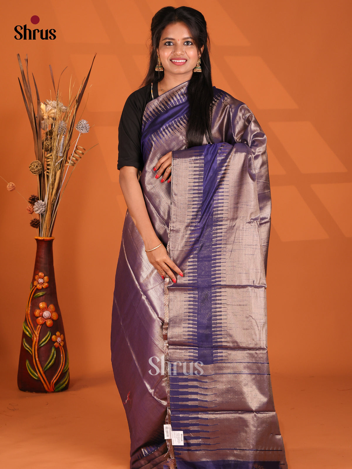 Blue - Semi Jute Saree