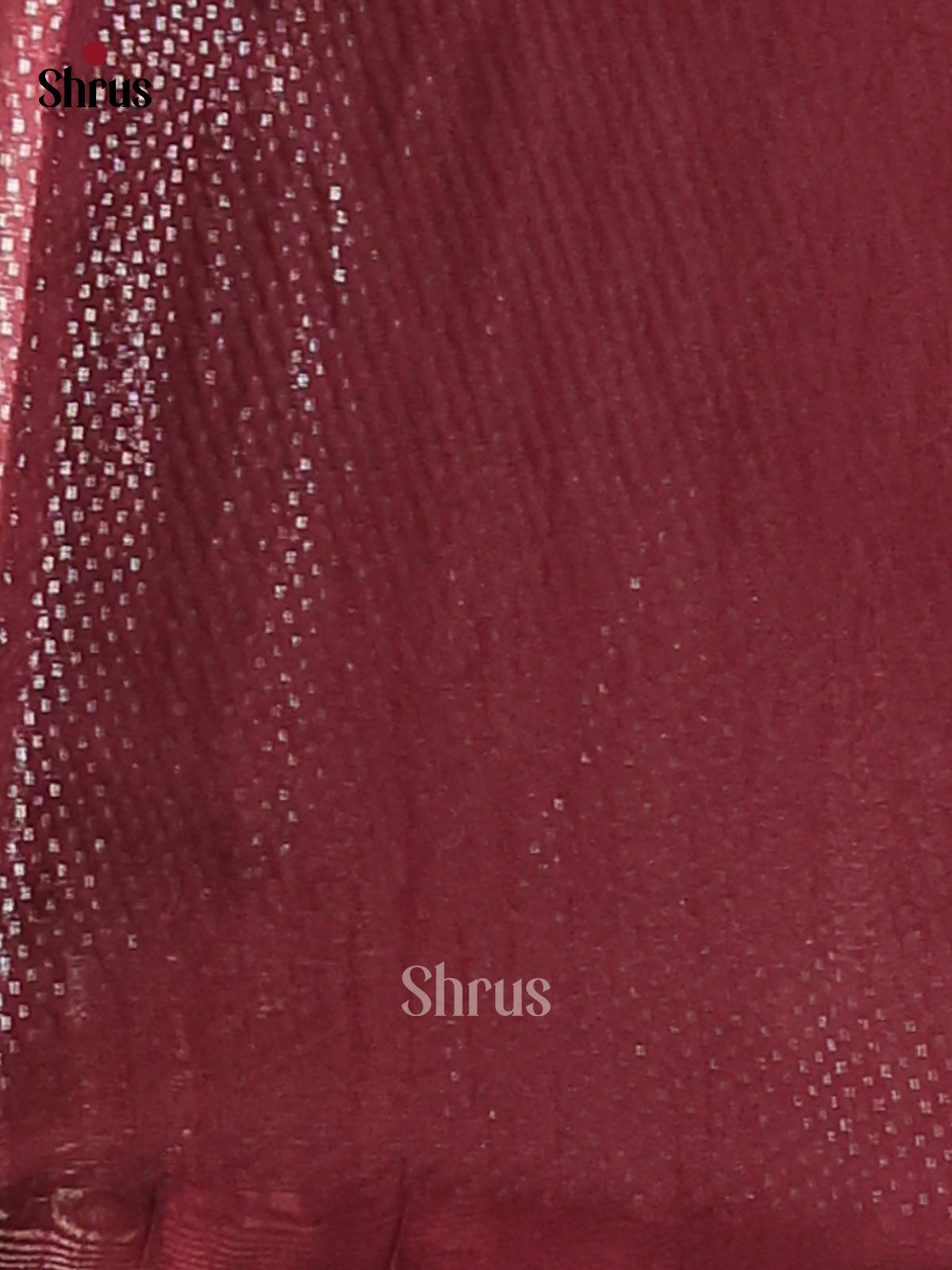 Maroon- Semi Jute Saree - Shop on Shrus.com
