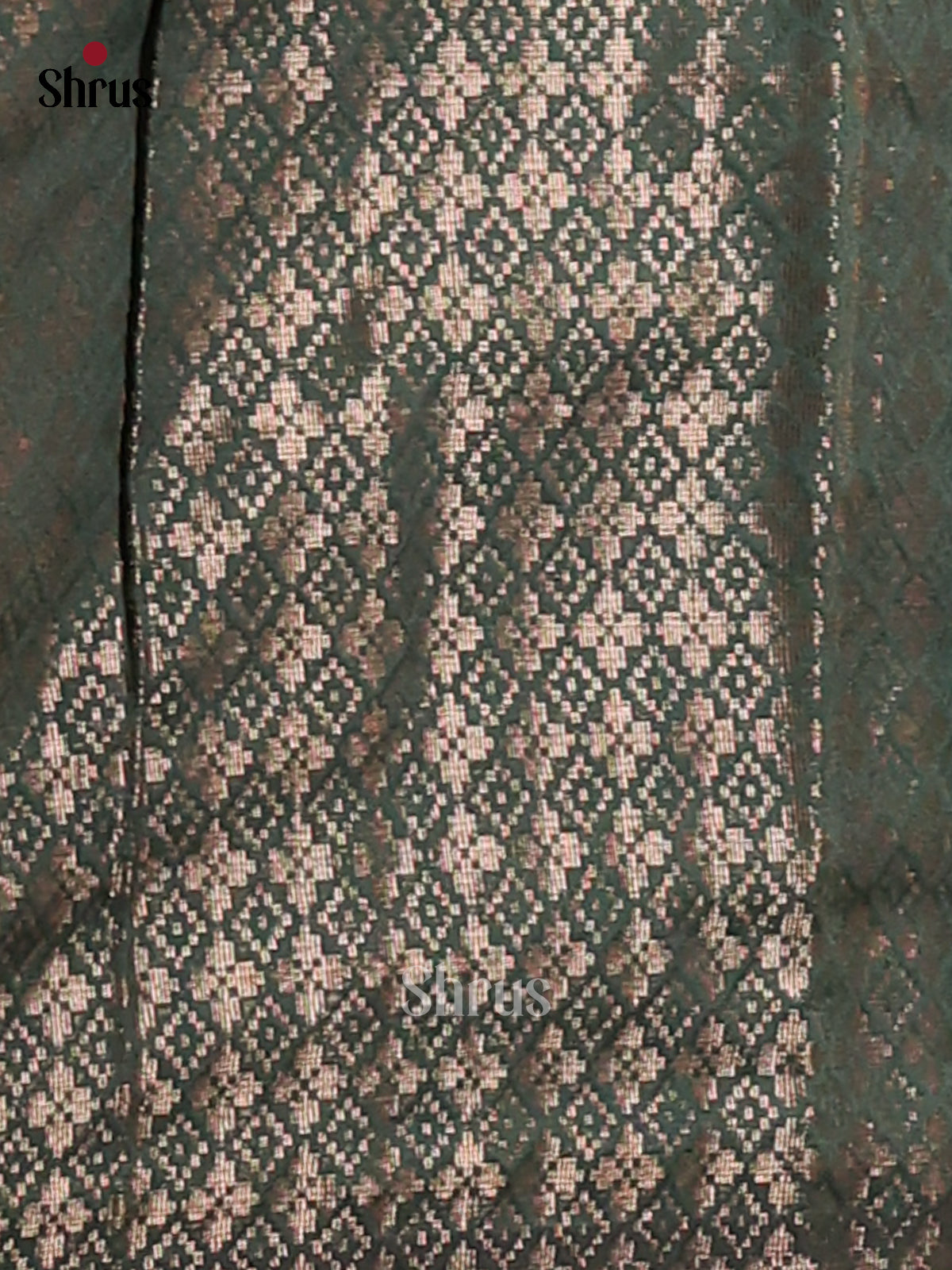 Green - Semi Jute Saree - Shop on Shrus.com