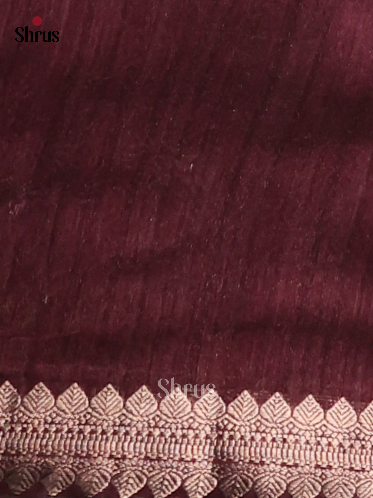 Maroon - Semi Rawsilk Saree - Shop on Shrus.com