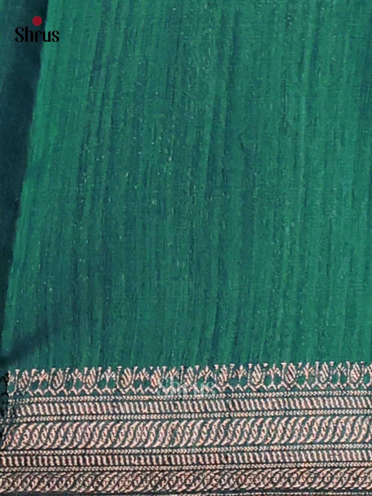 Green - Semi Rawsilk Saree - Shop on Shrus.com