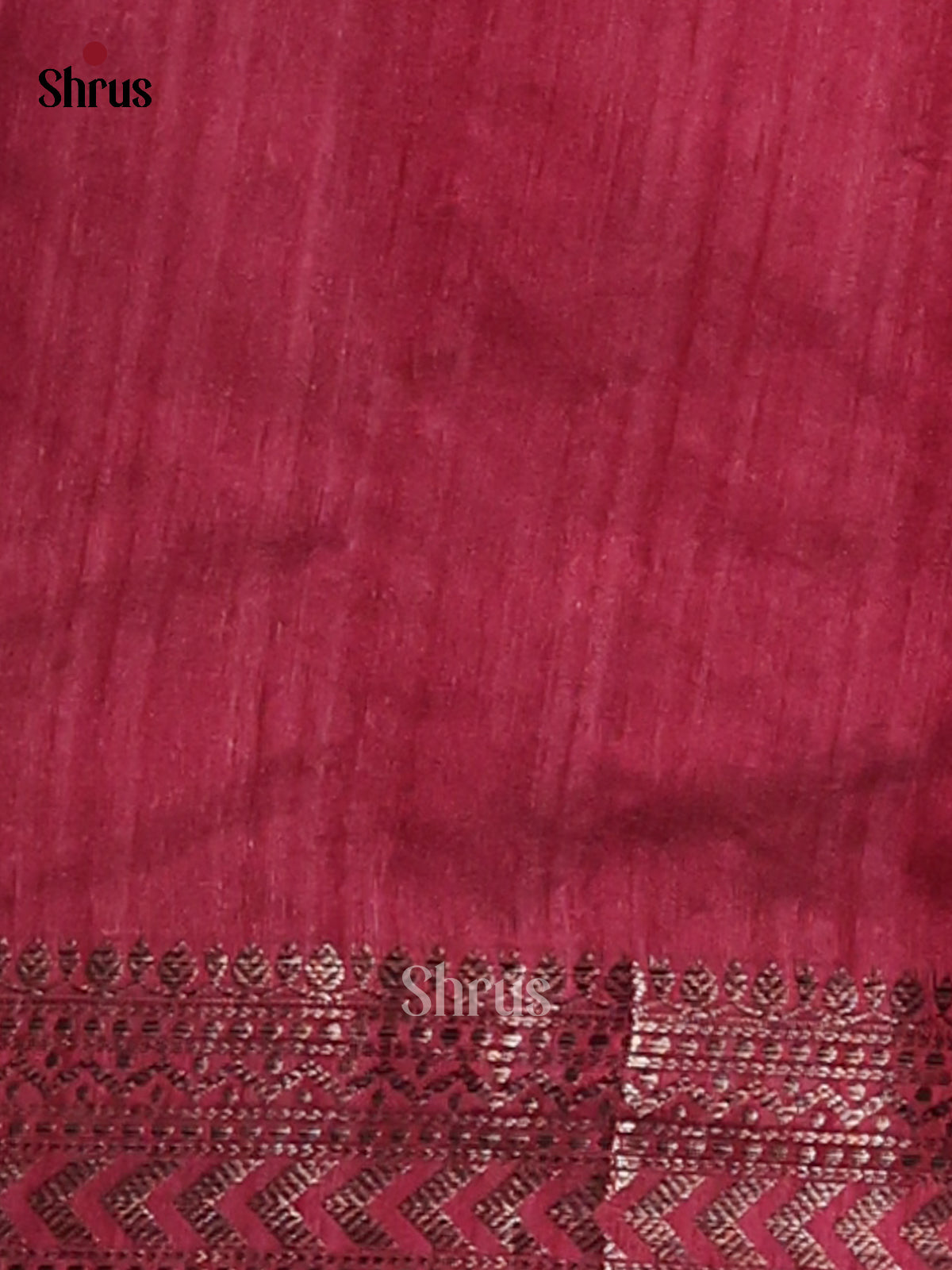 Maroon - Semi Rawsilk Saree - Shop on Shrus.com