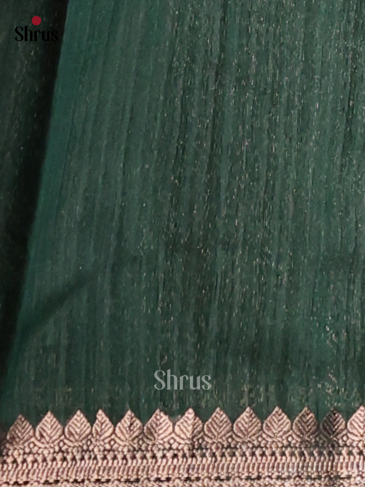 Green - Semi Rawsilk Saree - Shop on Shrus.com