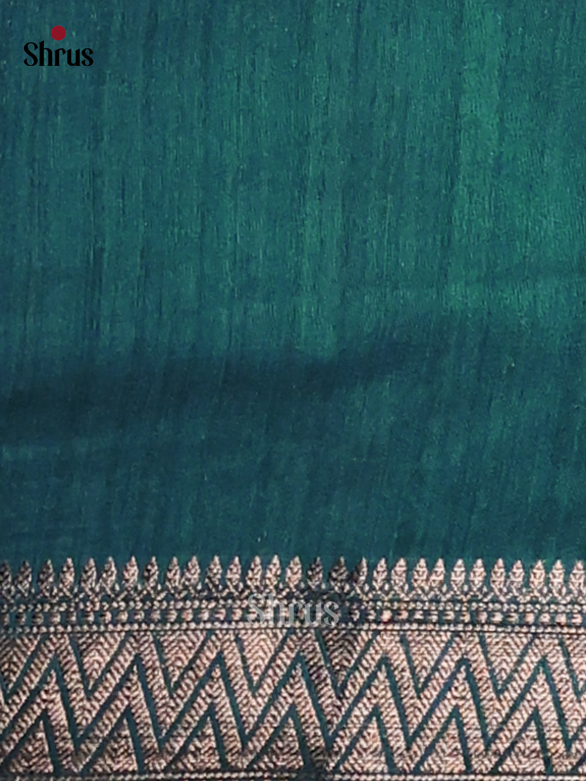 Peacock Green - Semi Rawsilk Saree - Shop on Shrus.com