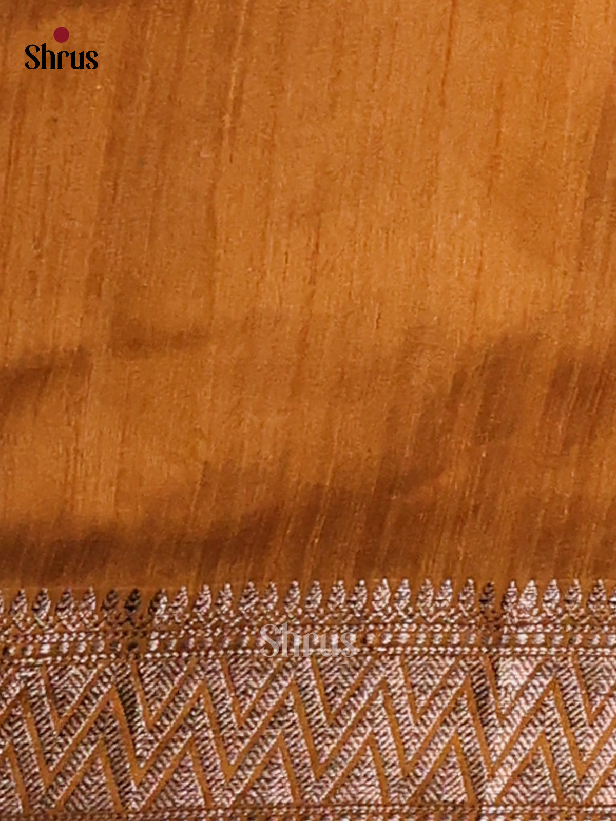 Dark Mustard - Semi Rawsilk Saree - Shop on Shrus.com