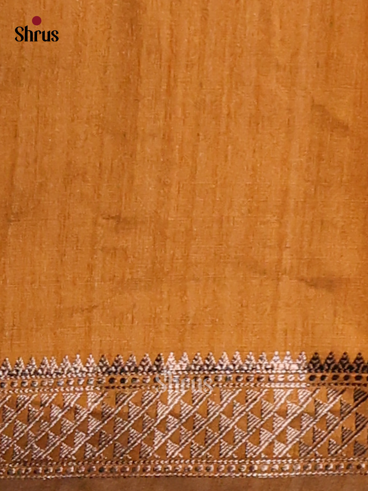 Mustard- Semi Rawsilk Saree - Shop on Shrus.com