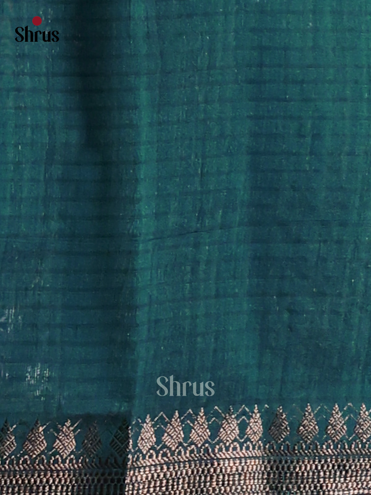 Peacock Green - Semi Rawsilk Saree - Shop on Shrus.com