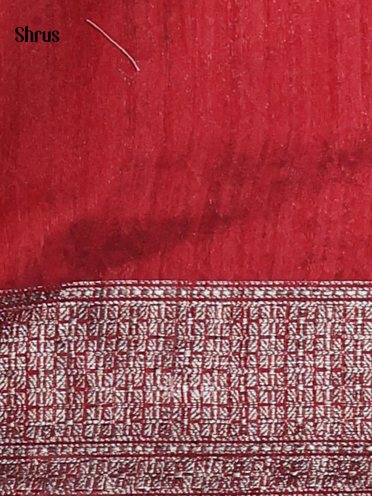 Maroon - Semi Rawsilk Saree - Shop on Shrus.com
