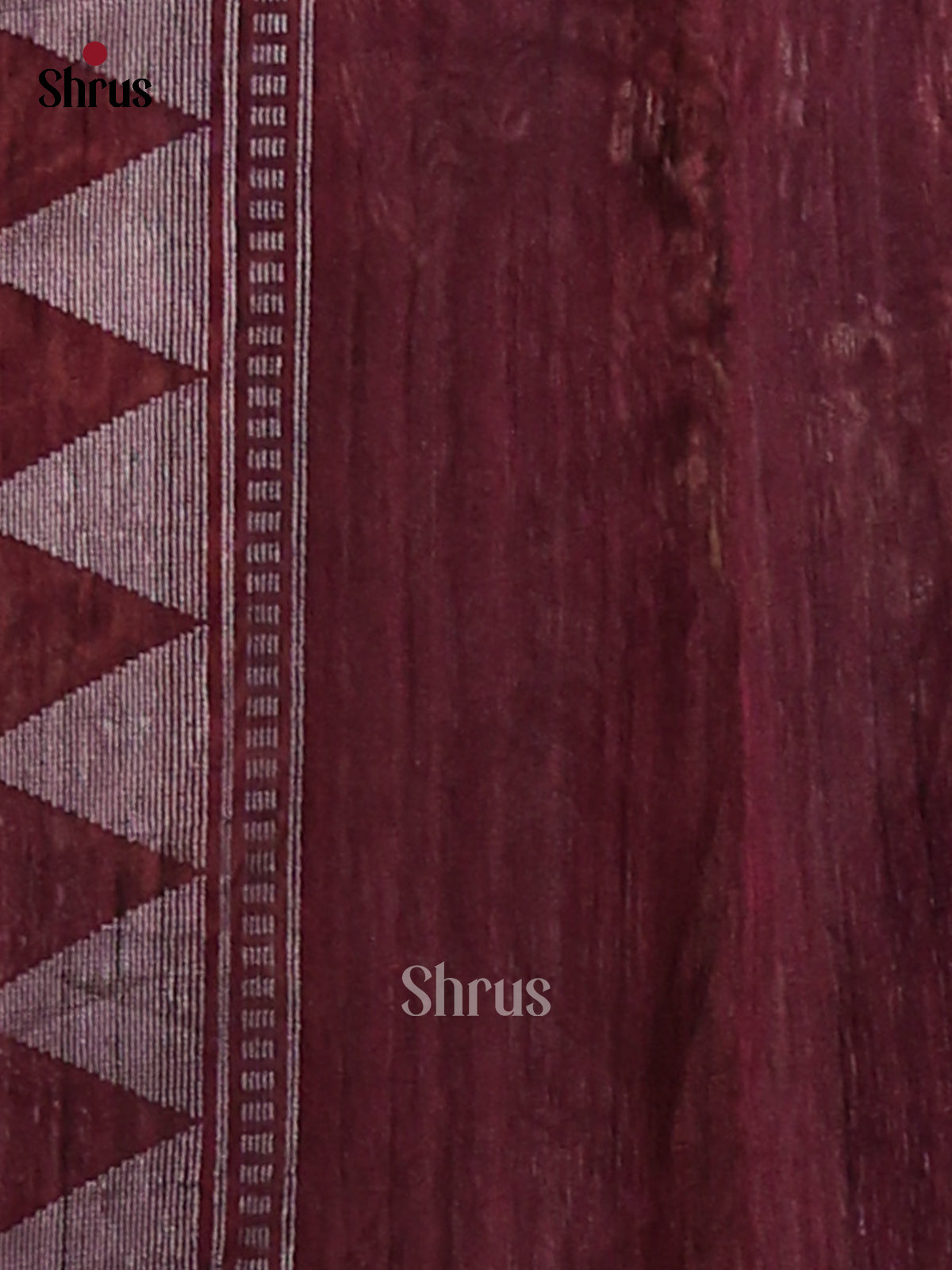Maroon - Semi Rawsilk Saree - Shop on Shrus.com