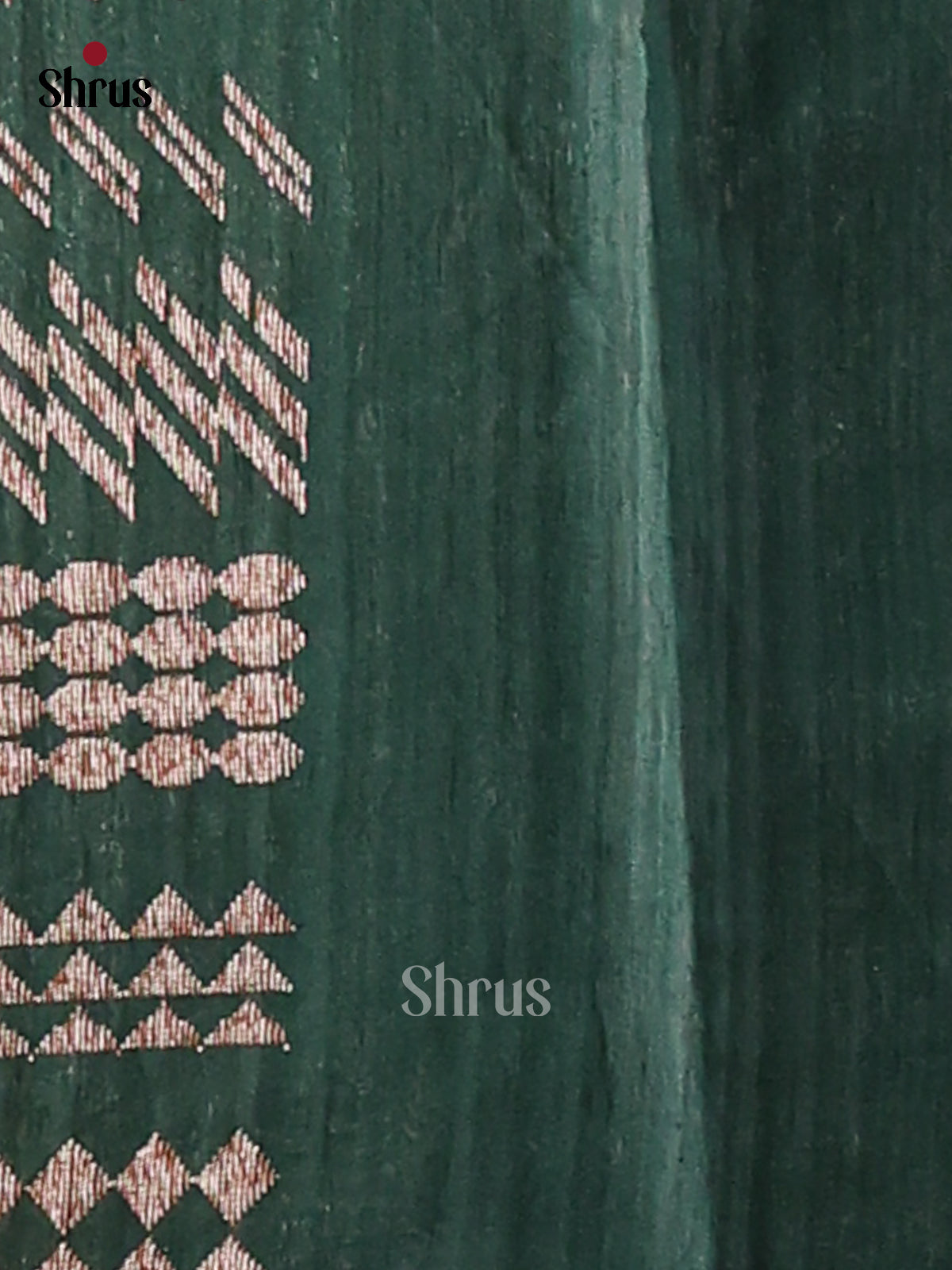 Green - Semi Rawsilk Saree - Shop on Shrus.com