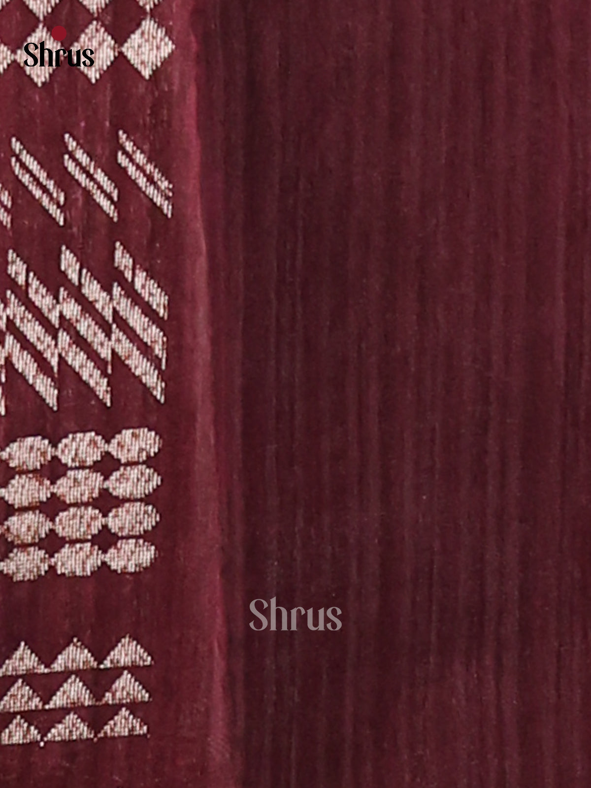 maroon - Semi Rawsilk Saree - Shop on Shrus.com