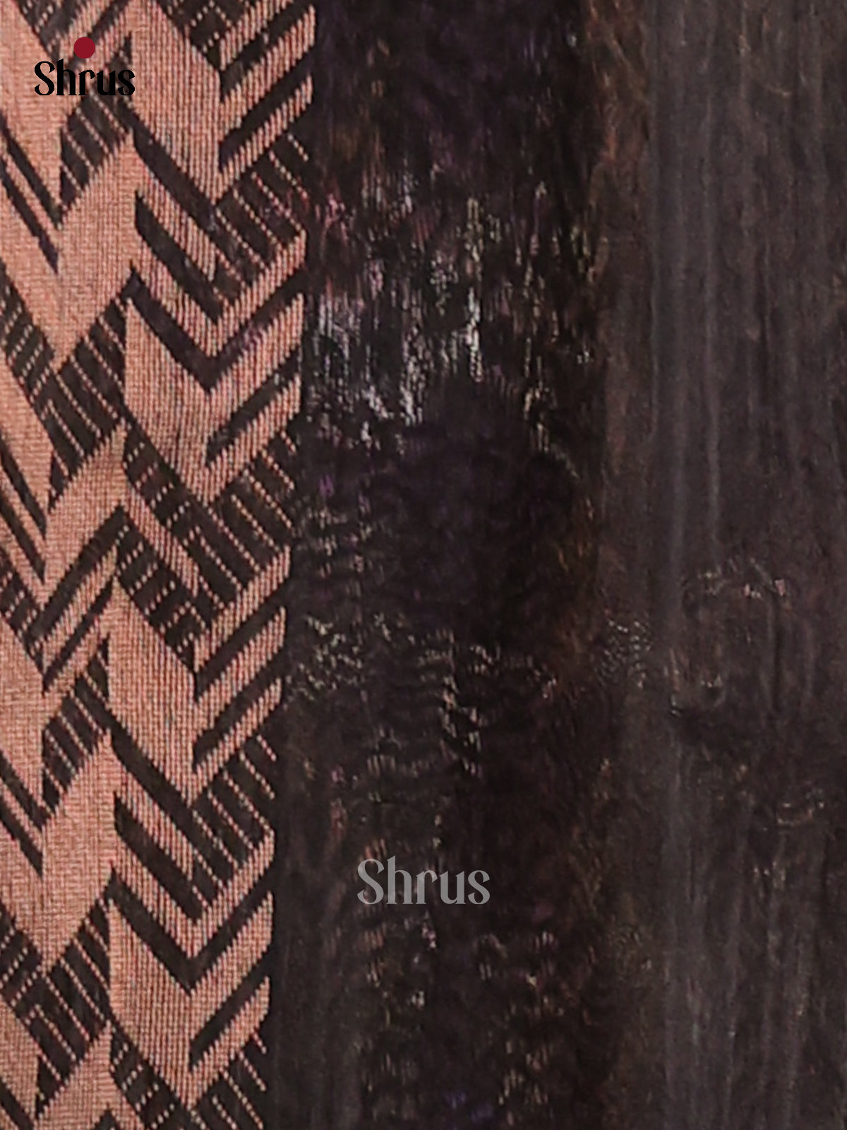 black - Semi Rawsilk Saree