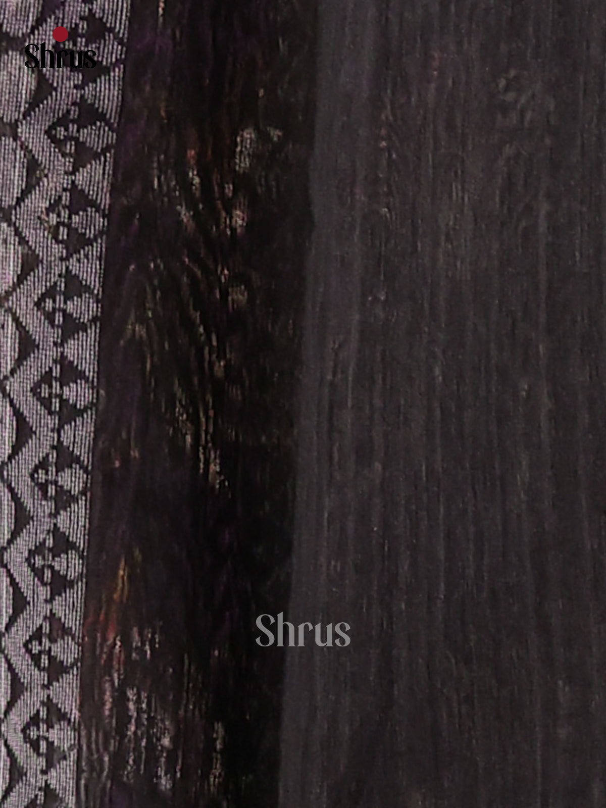 Black - Semi Rawsilk Saree