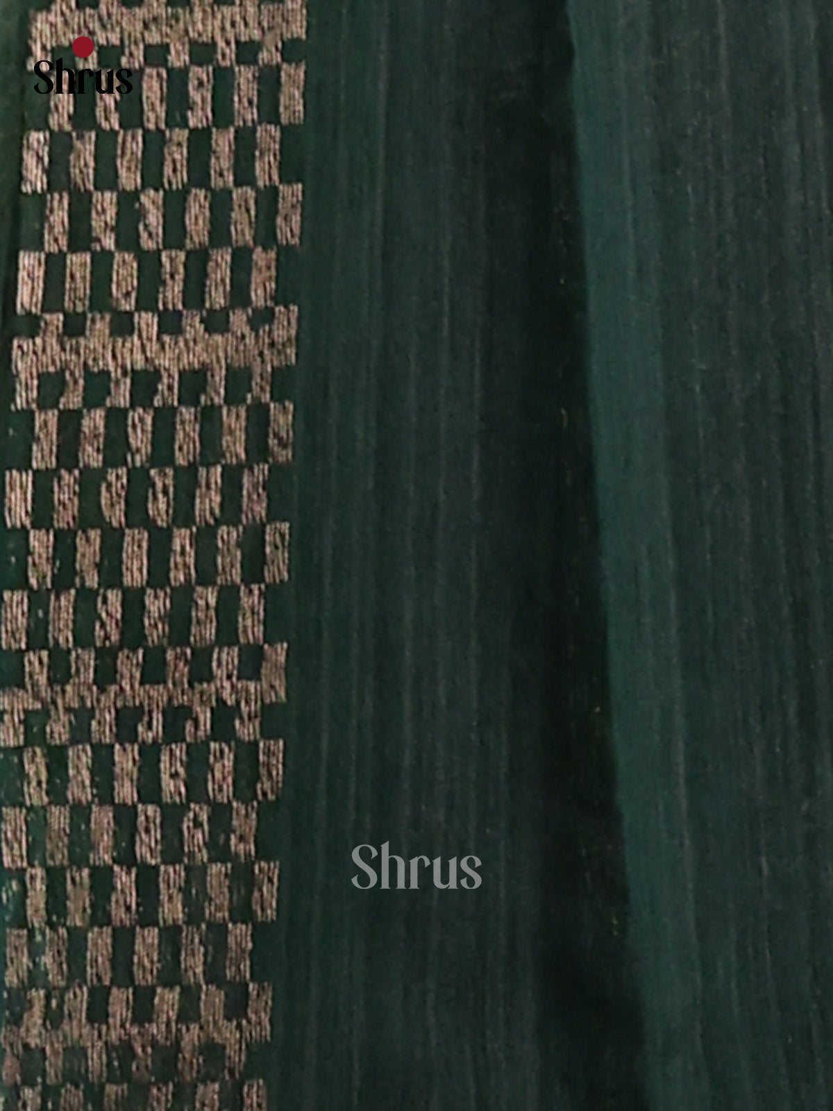 Green - Semi Rawsilk Saree - Shop on Shrus.com