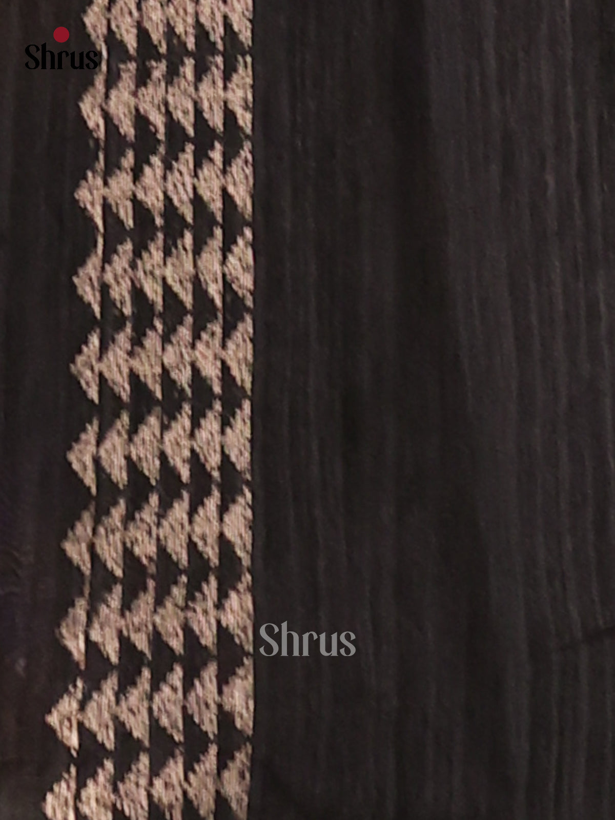 black - Semi Rawsilk Saree