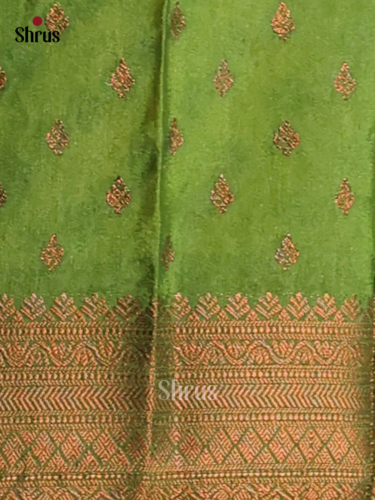 Yellow & Green- NorthSilk Cotton Saree - Shop on Shrus.com