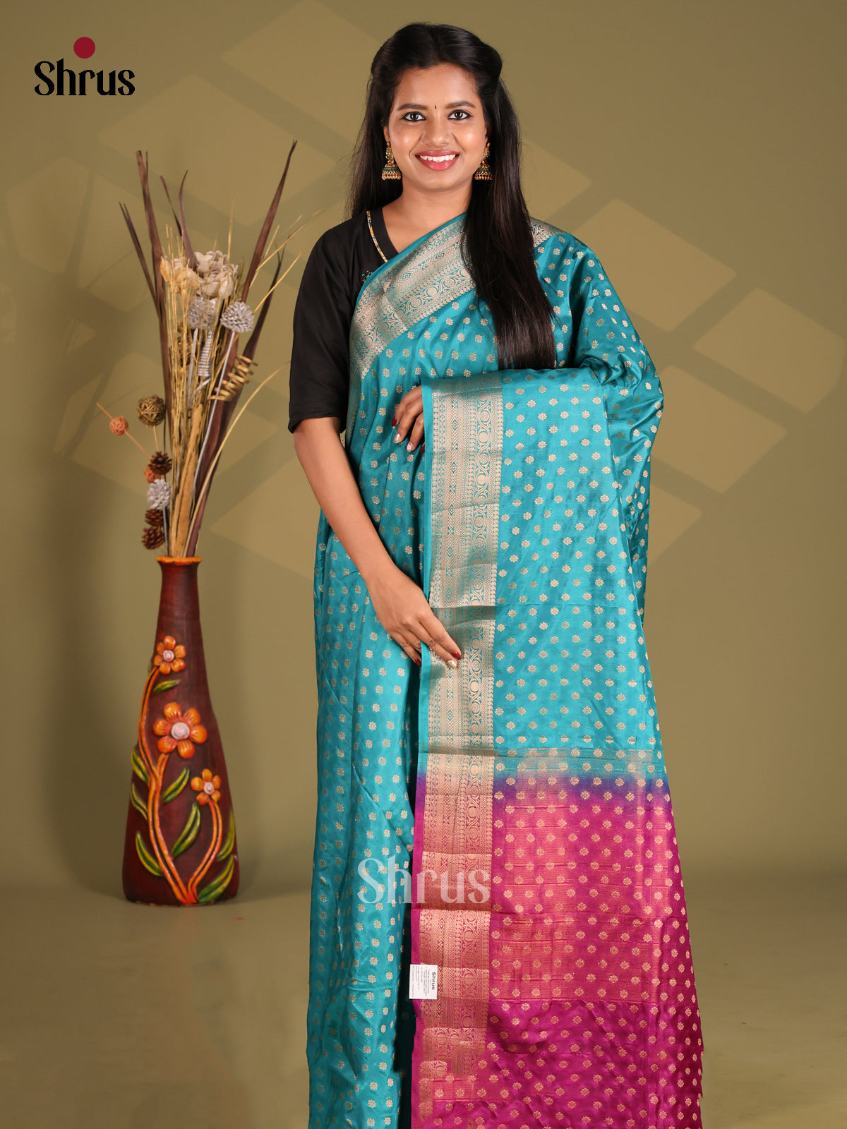 Blue & Purple - NorthSilk Cotton Saree