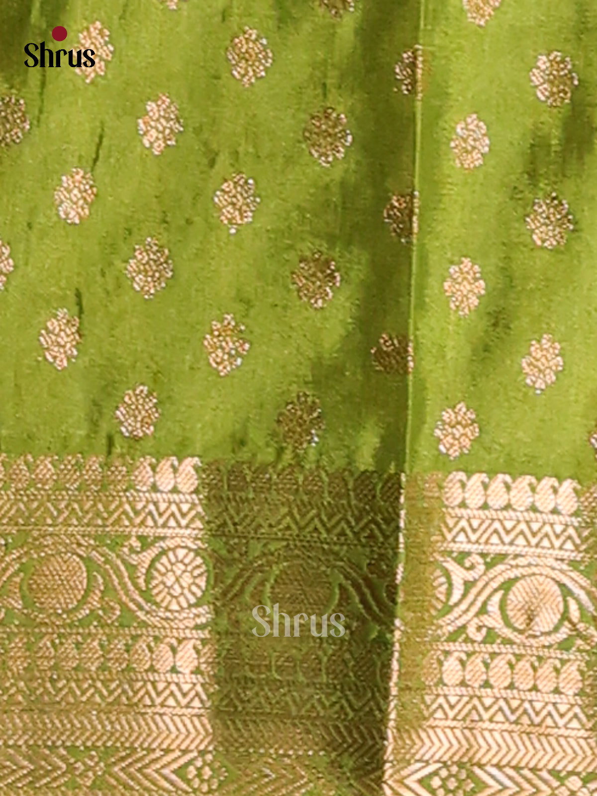 Mustard & Green - NorthSilk Cotton Saree - Shop on Shrus.com
