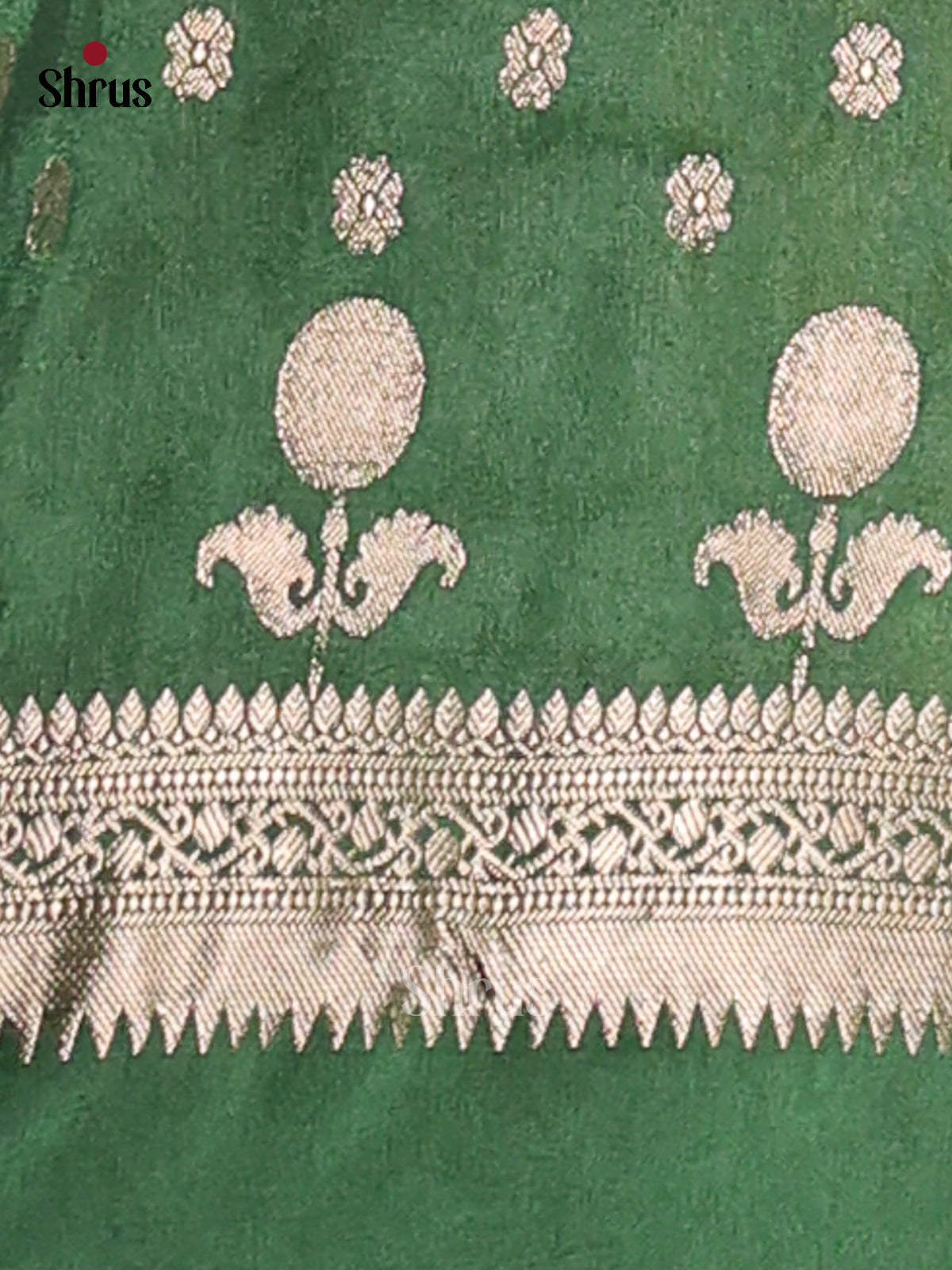 Yellow & Green - NorthSilk Cotton Saree - Shop on Shrus.com