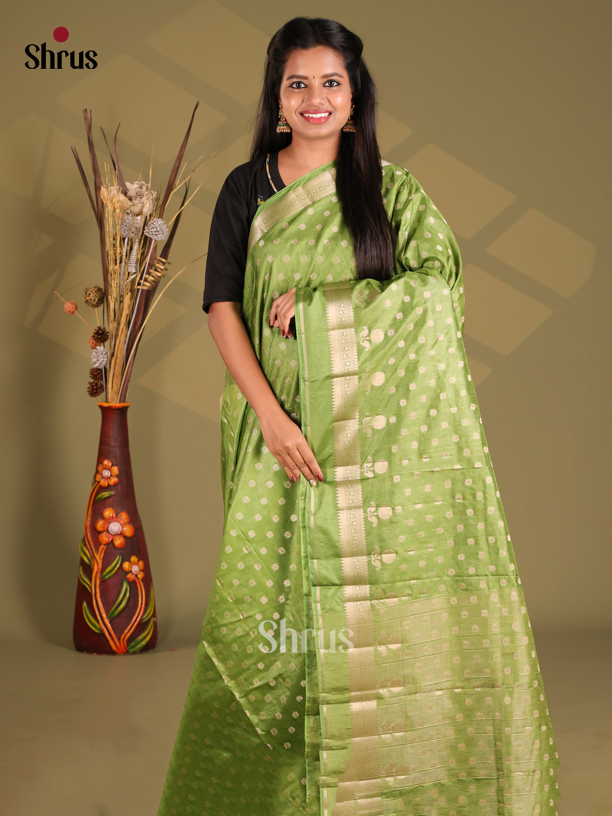 Light Green - NorthSilk Cotton Saree - Shop on Shrus.com