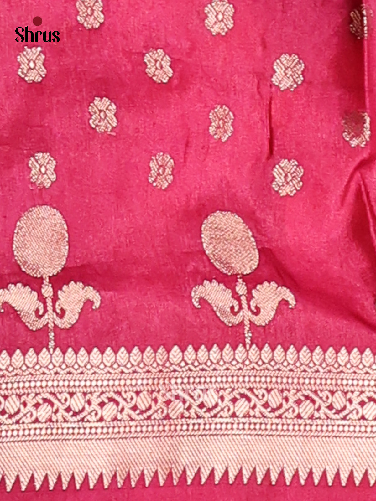 Orange & Maroon - NorthSilk Cotton Saree - Shop on Shrus.com