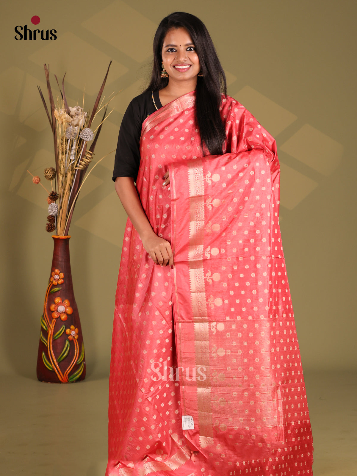 Red - NorthSilk Cotton Saree - Shop on Shrus.com