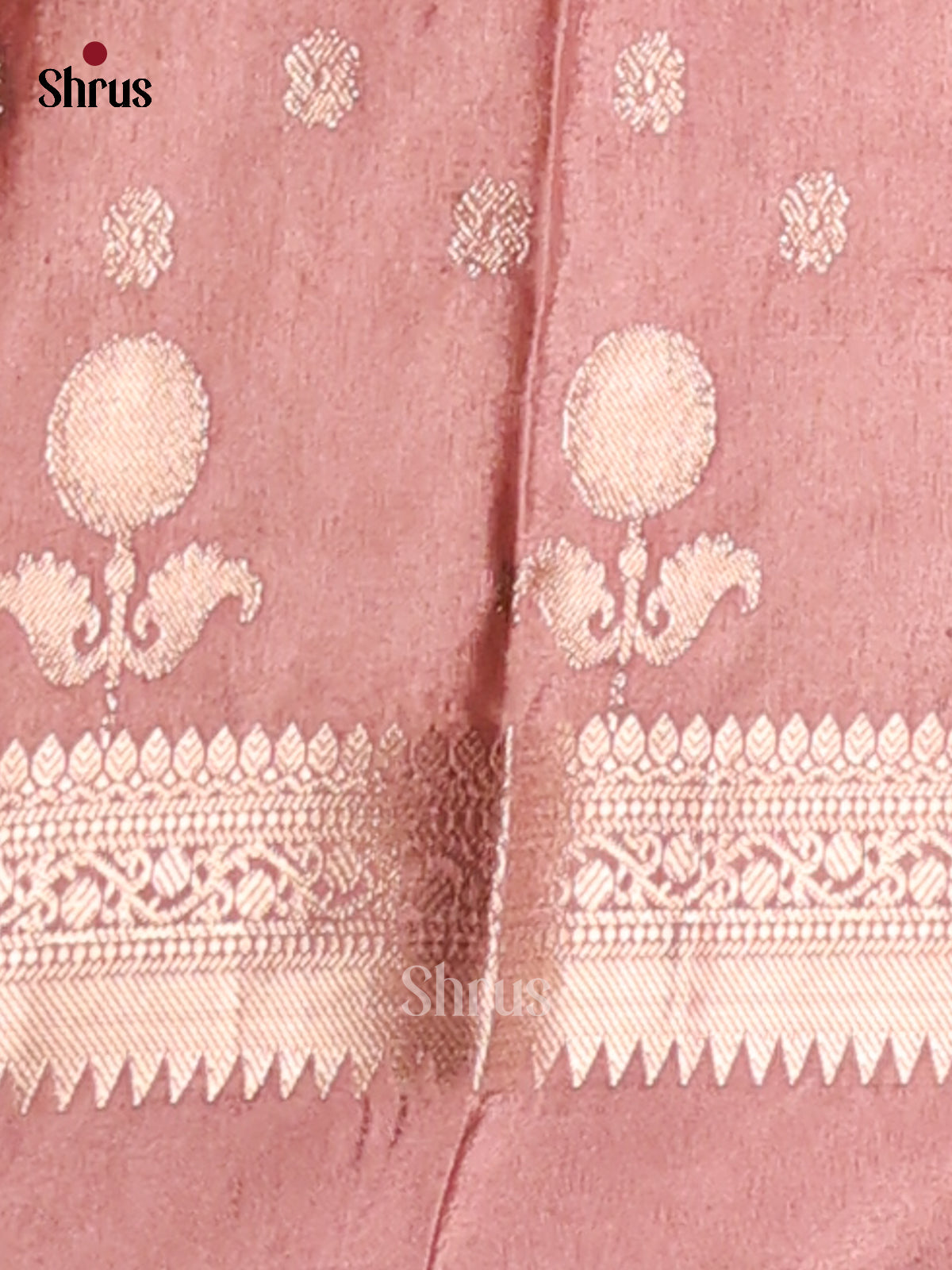 Dusty Pink - NorthSilk Cotton Saree - Shop on Shrus.com