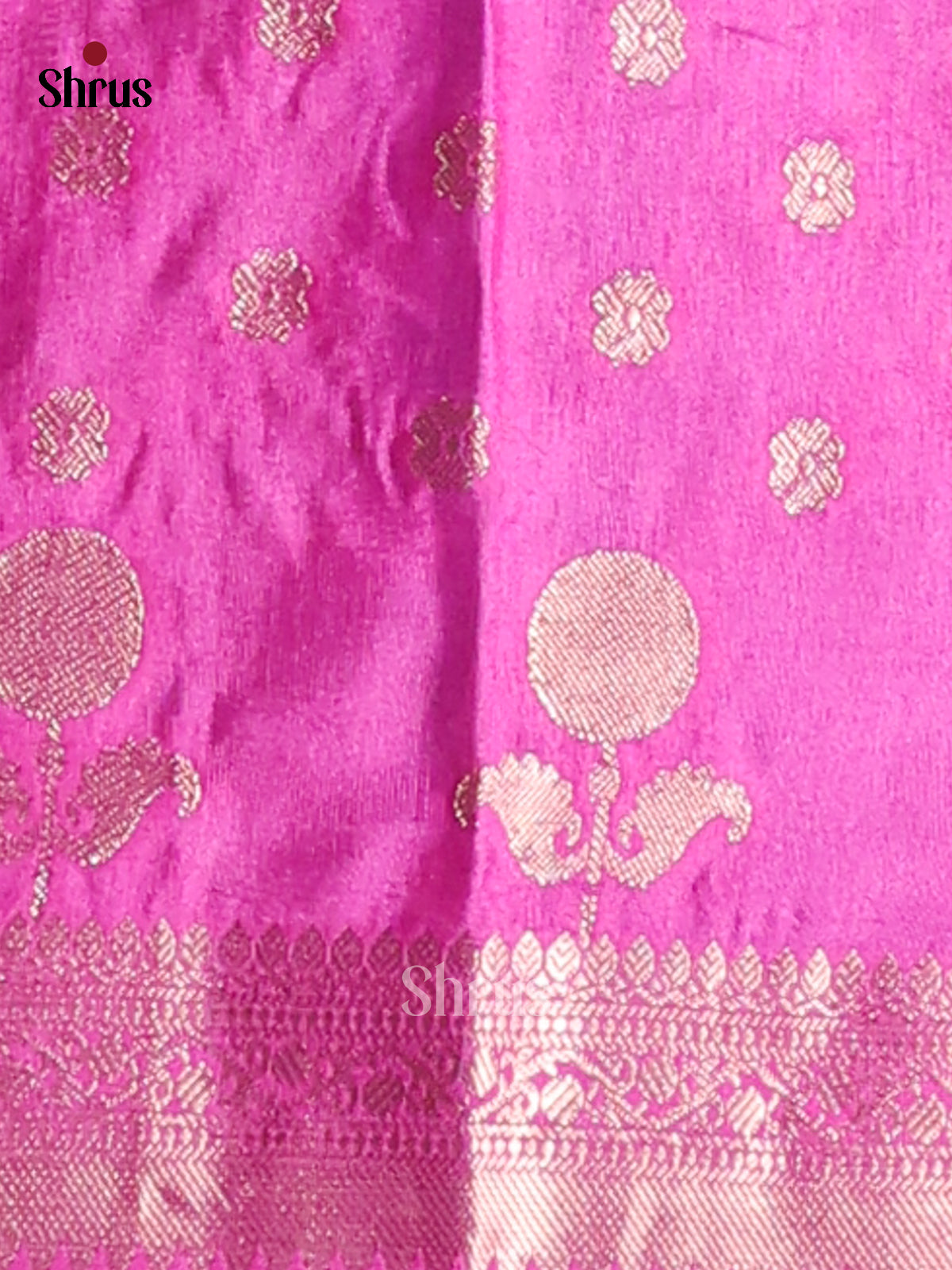 Blue & Pink - NorthSilk Cotton Saree -1