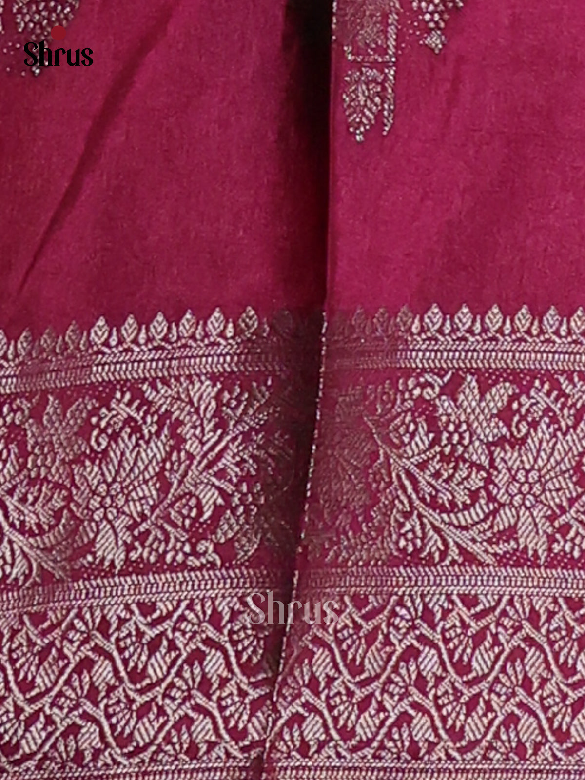 Pink & Maroon - NorthSilk Cotton Saree - Shop on Shrus.com