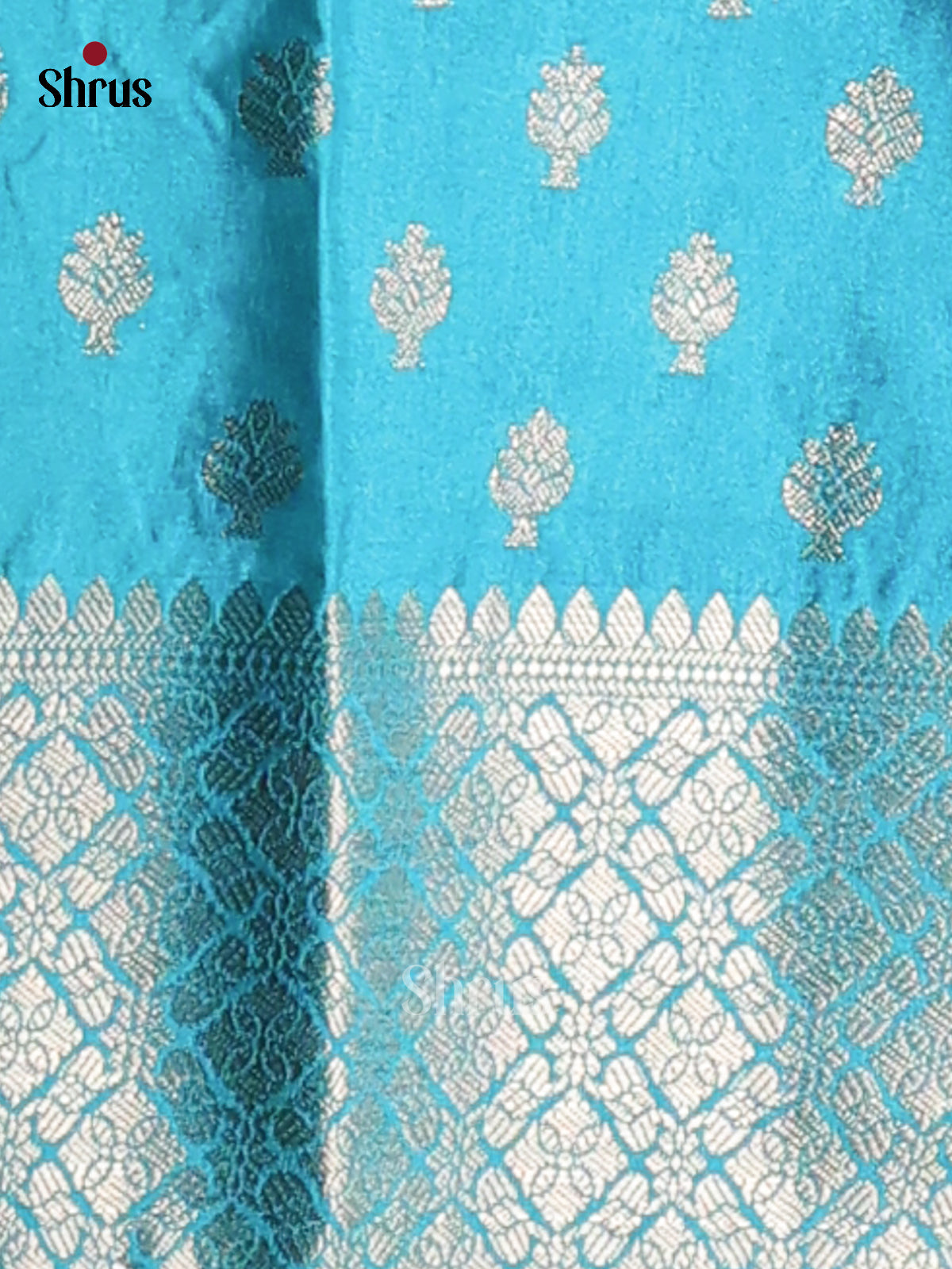 Blue & Teal - NorthSilk Cotton Saree