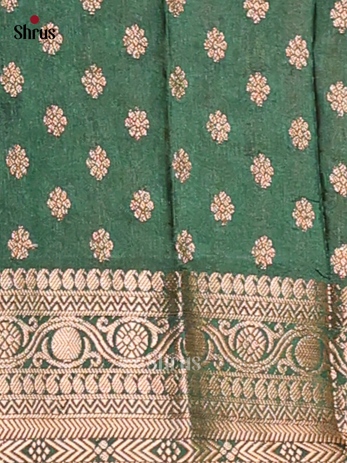 Orange & Green - NorthSilk Cotton Saree - Shop on Shrus.com