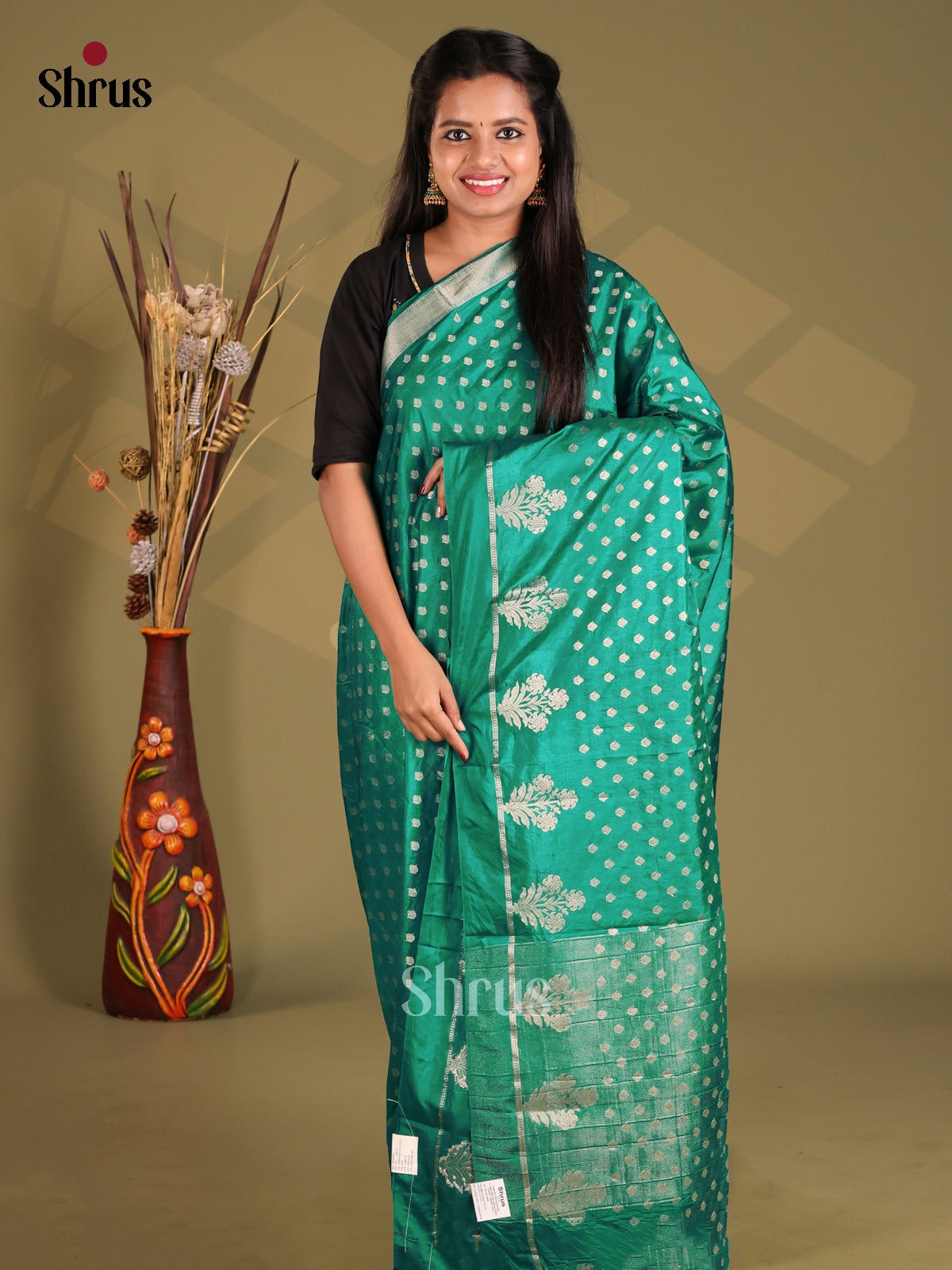 Green - NorthSilk Cotton Saree - Shop on Shrus.com