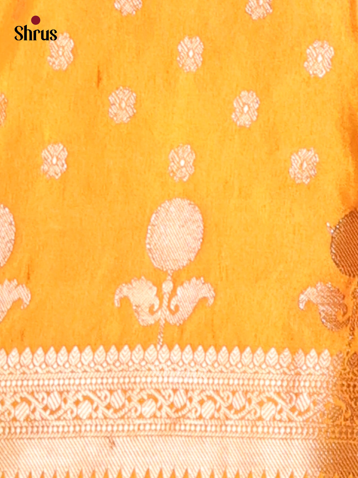 Green & Mustard - NorthSilk Cotton Saree - Shop on Shrus.com