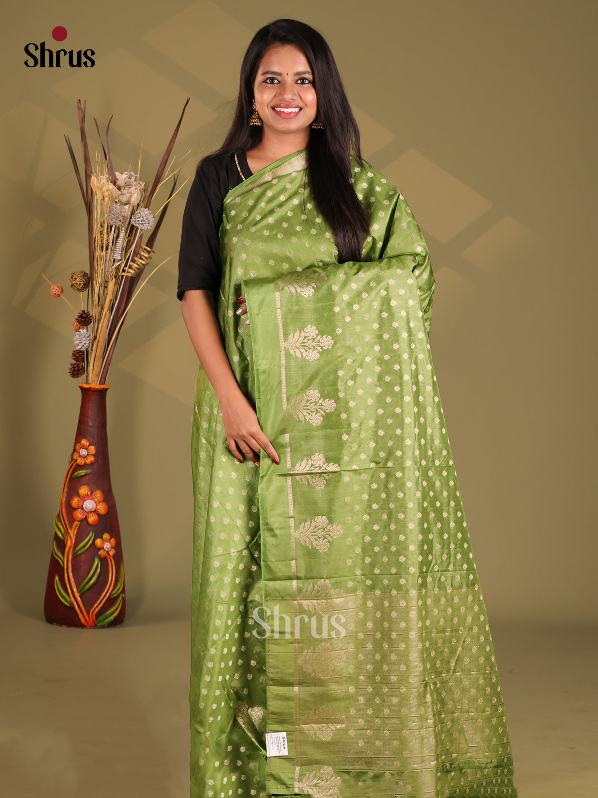 Light Green - NorthSilk Cotton Saree - Shop on Shrus.com
