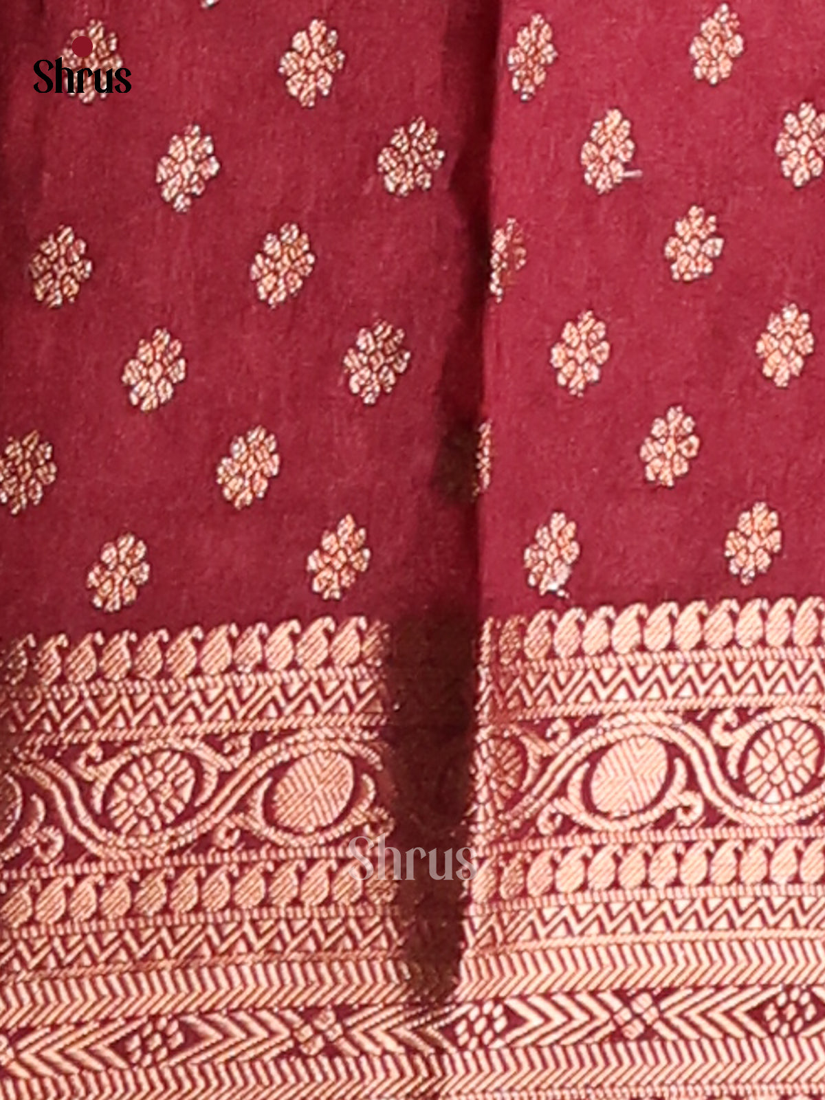 Pink & Maroon - NorthSilk Cotton Saree - Shop on Shrus.com