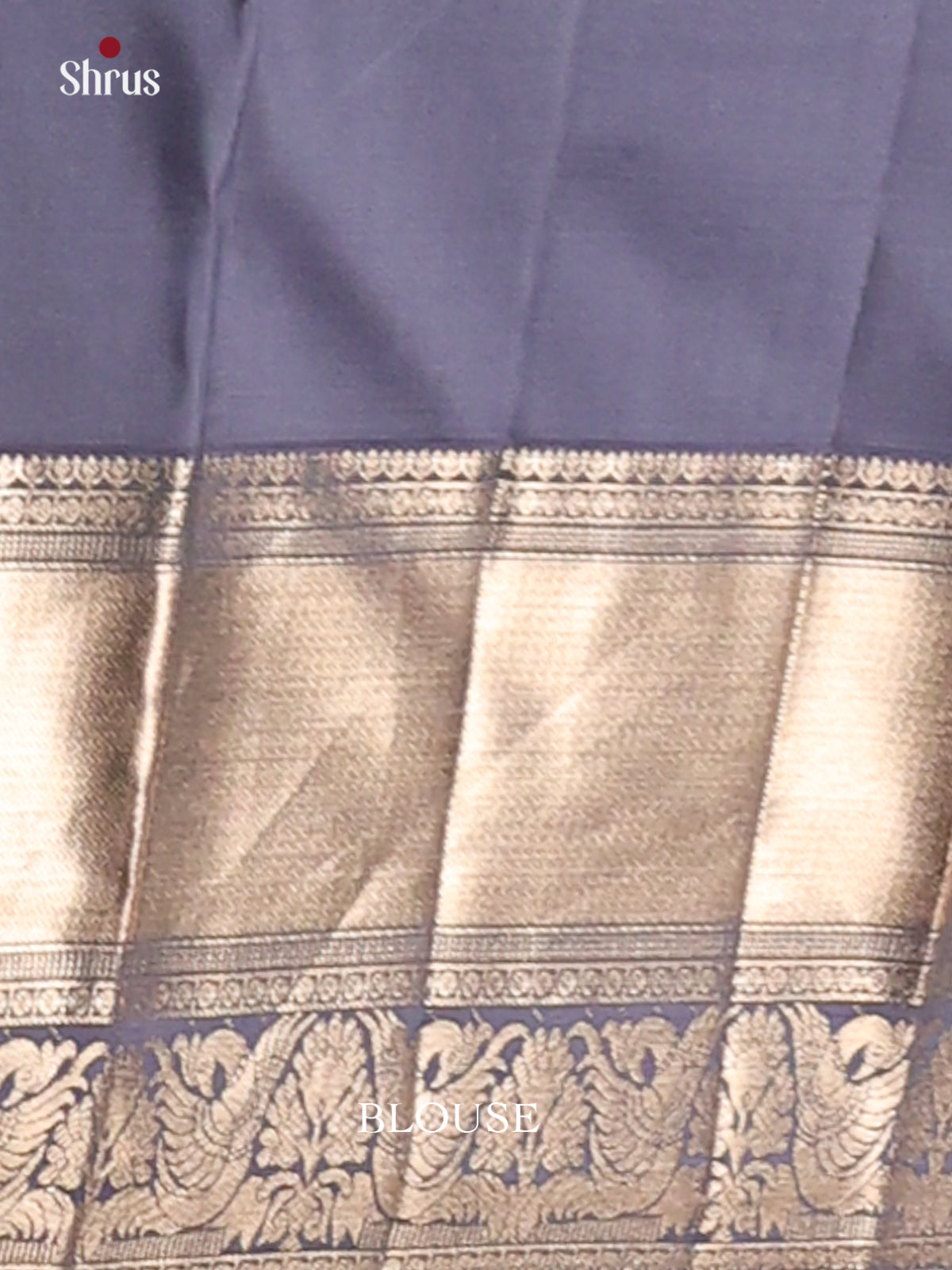 Blue Single Tone Kanchipuram silk Saree with splendid zari brocade