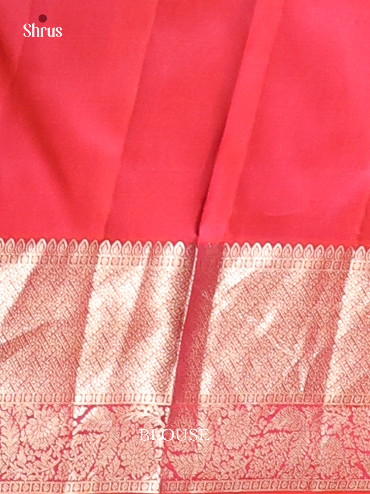 Orangish Pink single tone Kanchipuram silk Saree with rich zari floral brocade-2