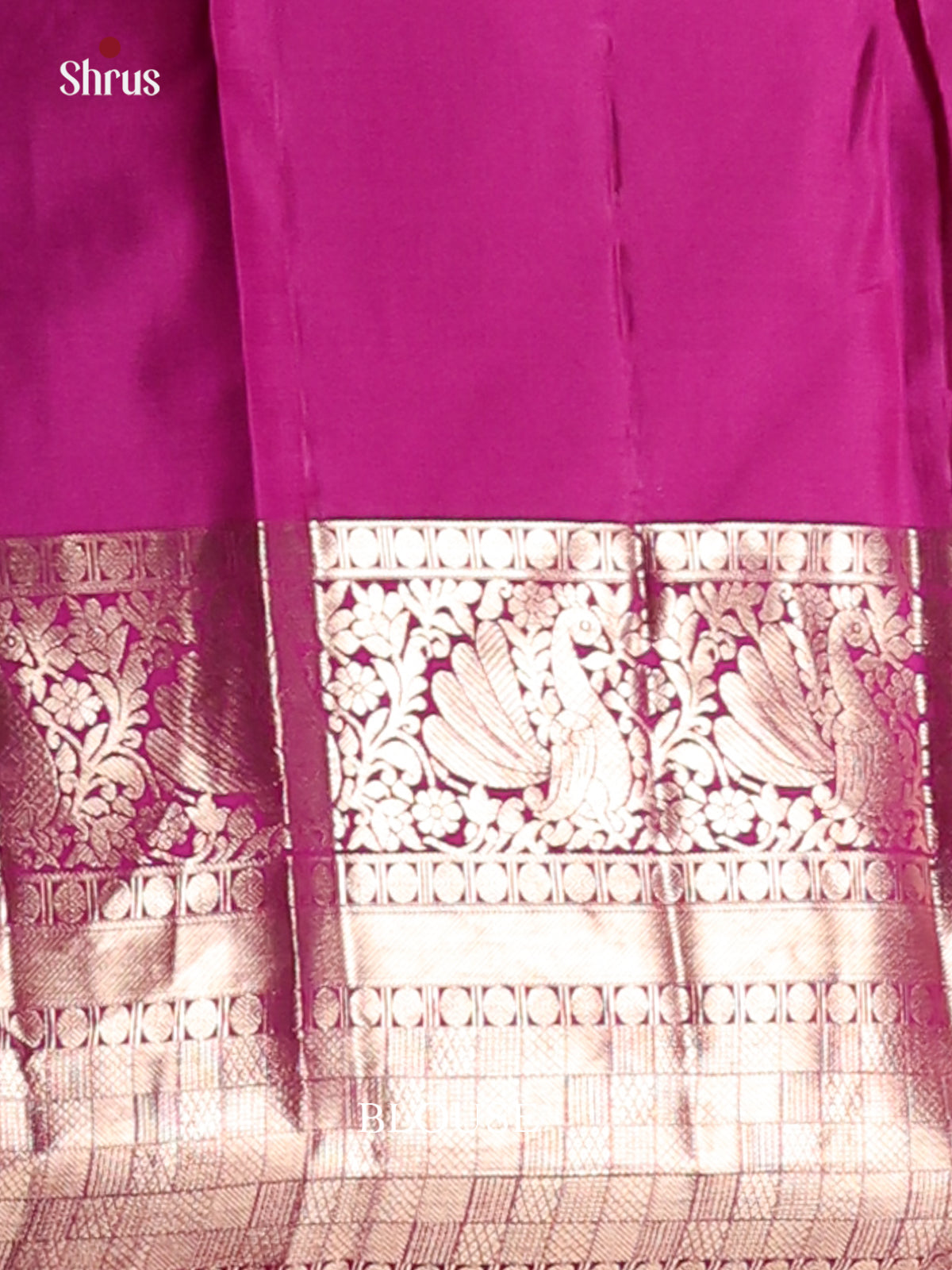 Graceful Purple Kanchipuram silk Saree gleams with zari floral brocade - Shop on Shrus.com
