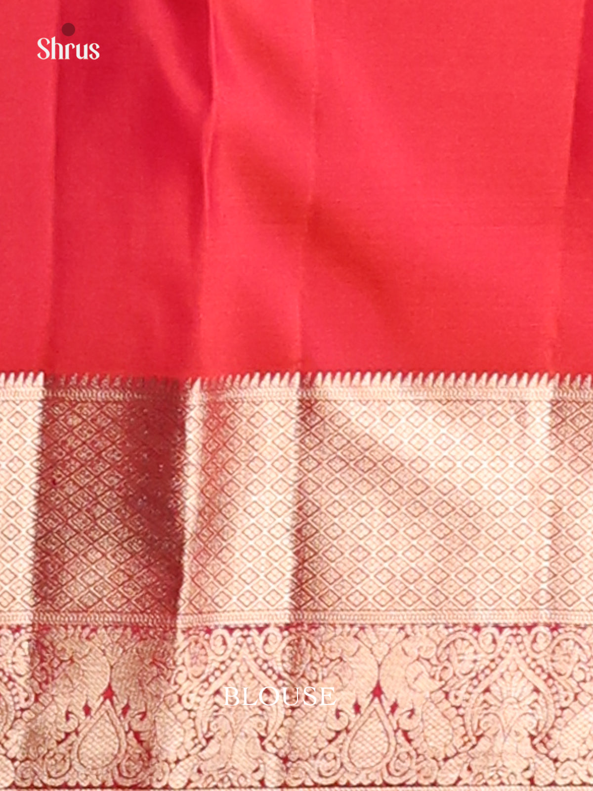 Grand Bridal Red Kanchipuram Silk Saree With Brocade Design-2
