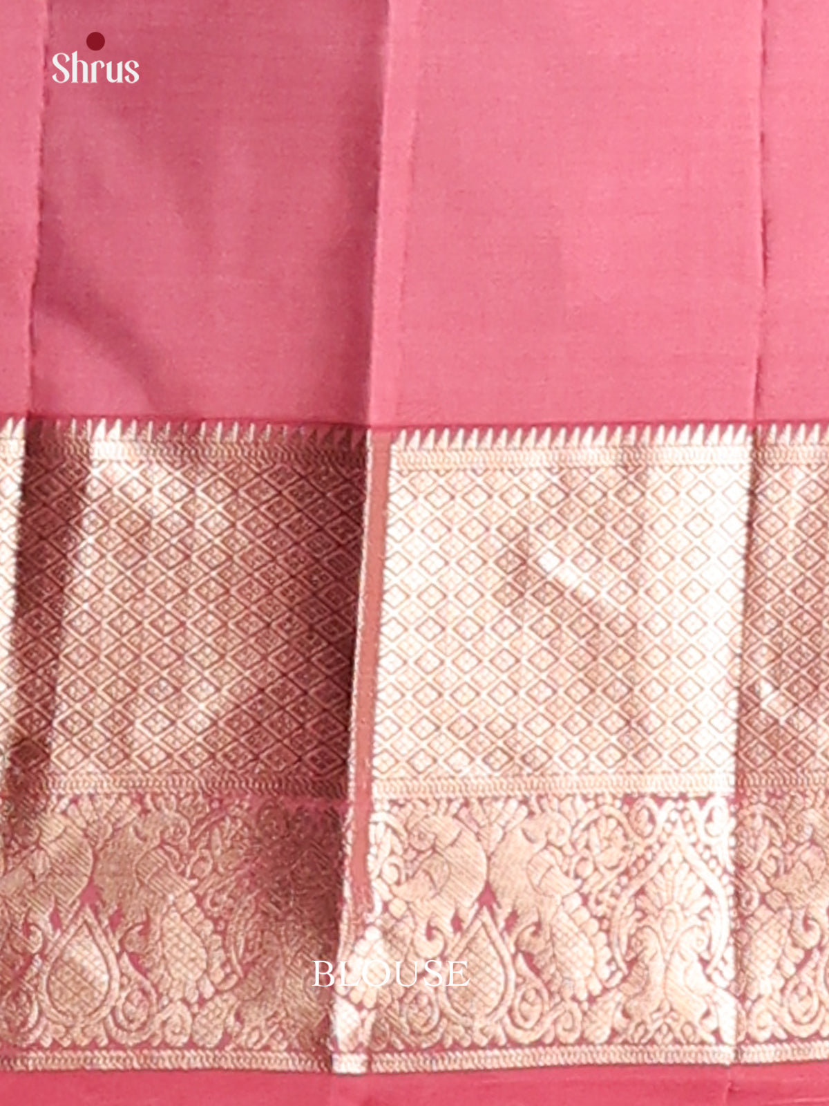 Pink Monochrome Kanchipuram silk Saree dazzles with floral brocade-2