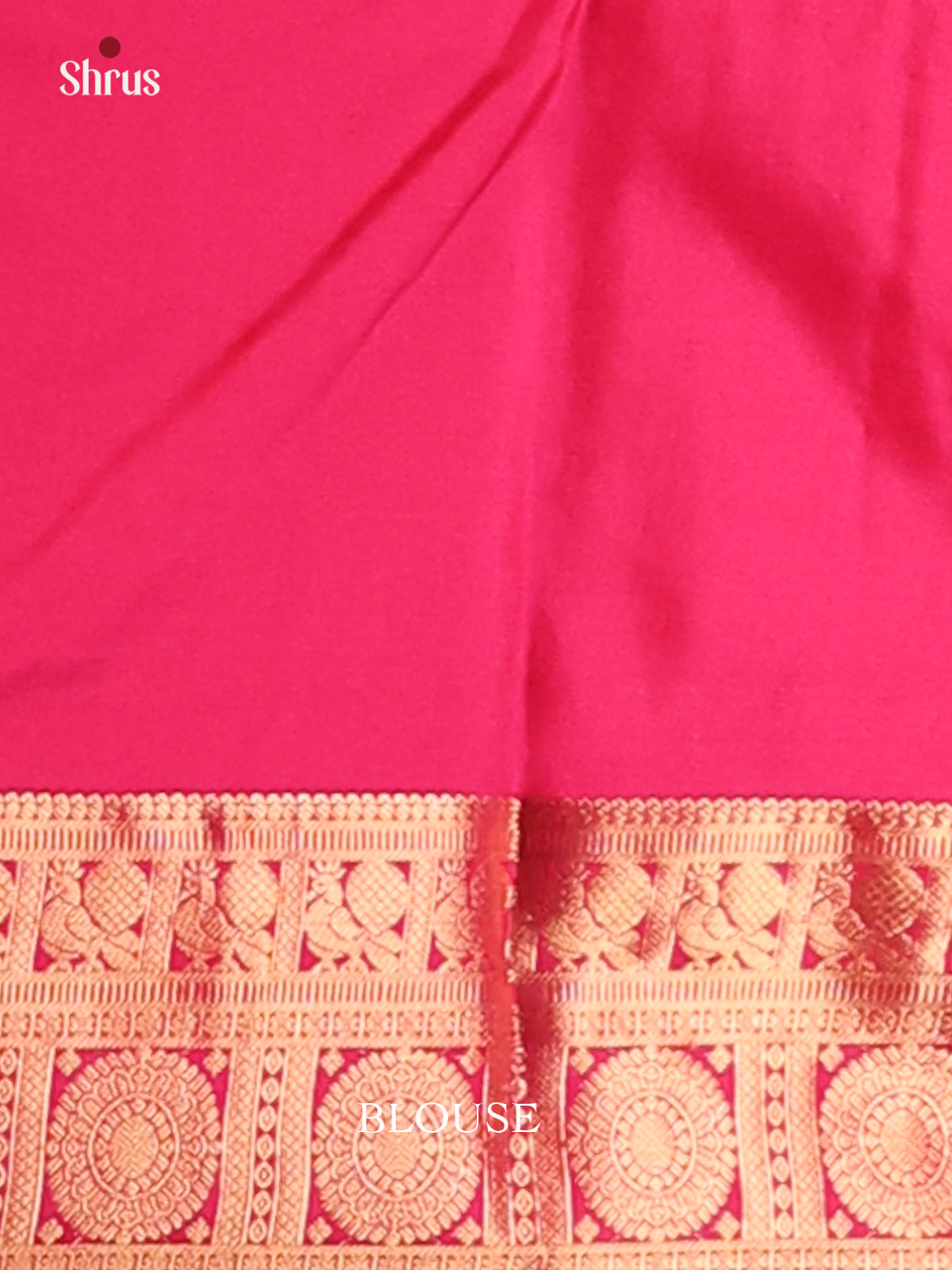 Blue & Pink Kanchipuram silk Saree gleams with zari floral buttas