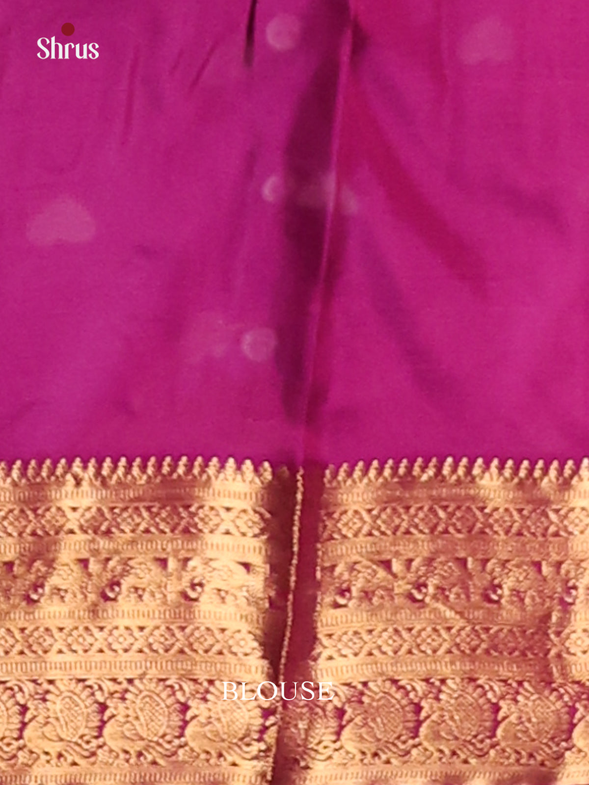 Teal & Purple Kanchipuram silk Saree with traditional peacock & elephant buttas-2