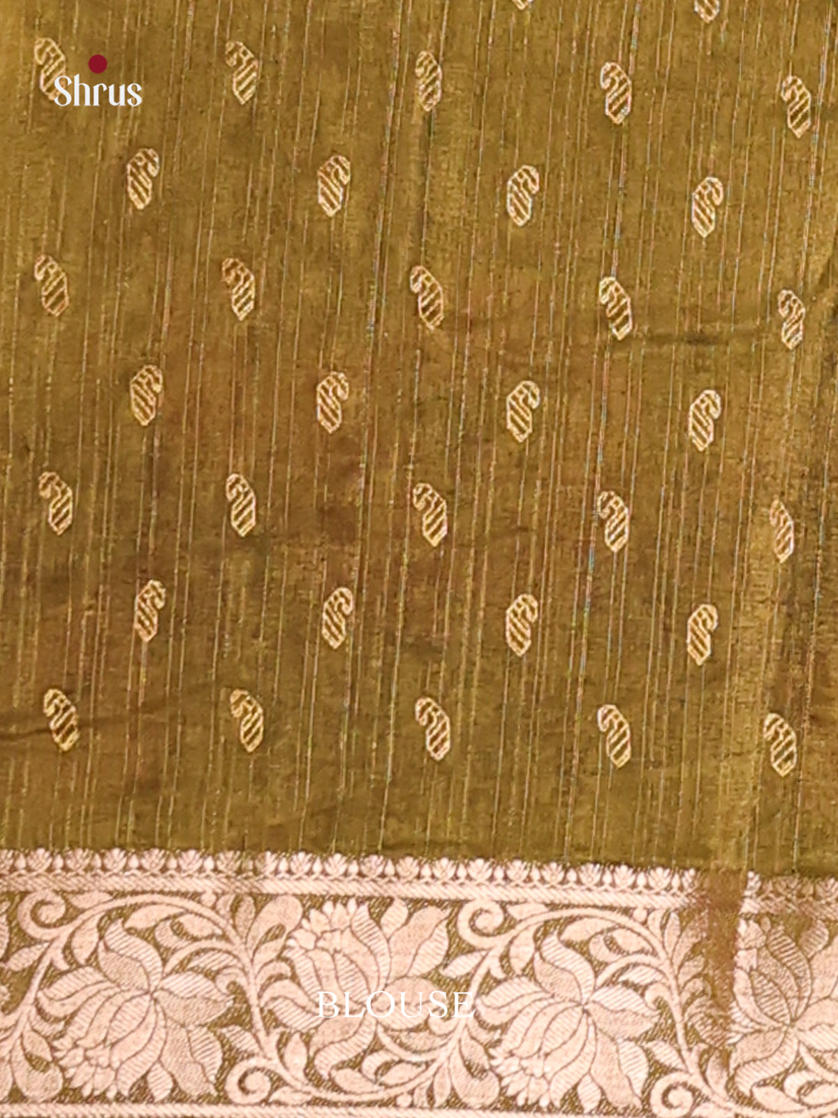 Mint Green - Semi Rawsilk Saree - Shop on Shrus.com