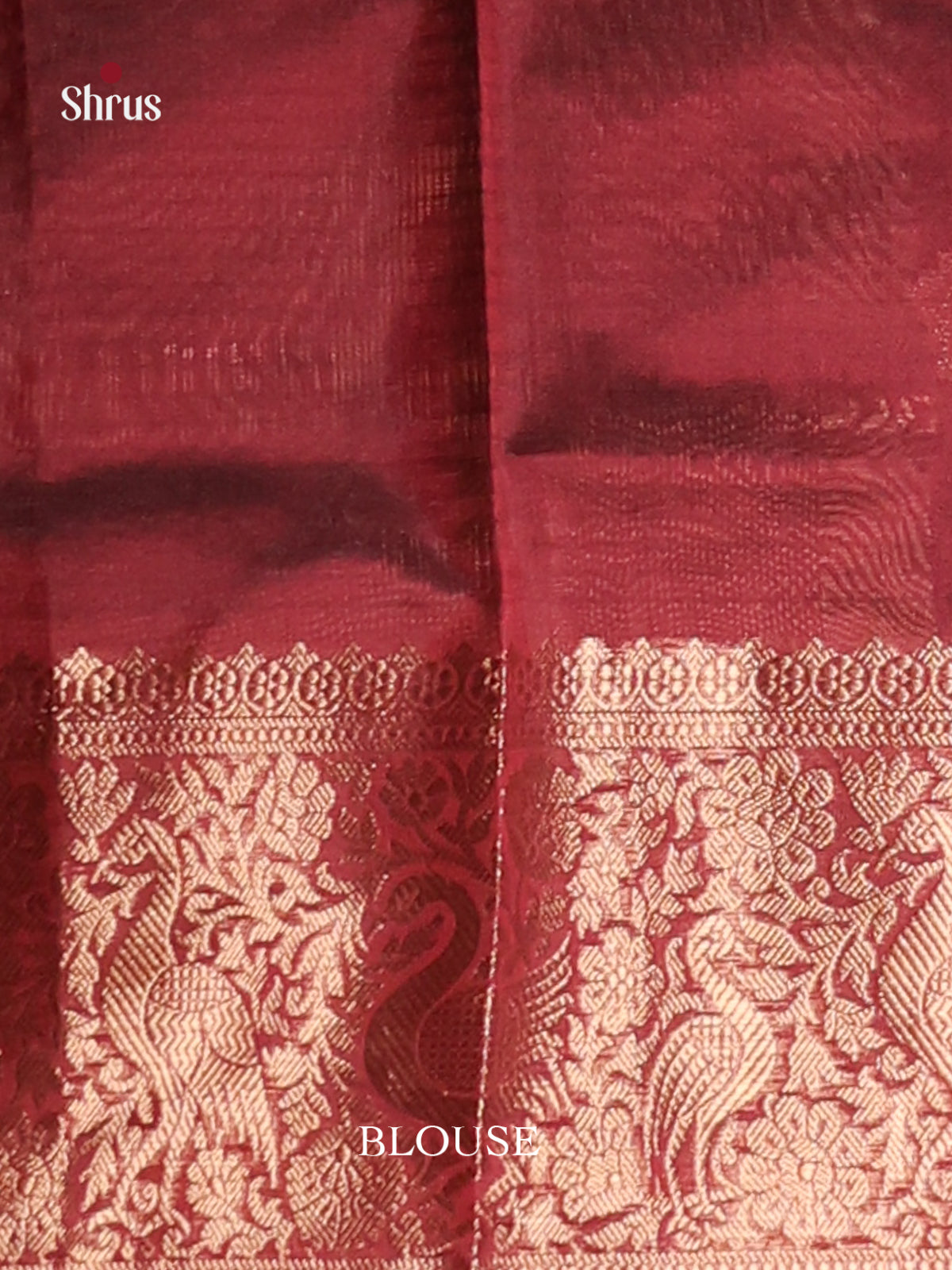 Maroon - Semi Kota Saree - Shop on Shrus.com