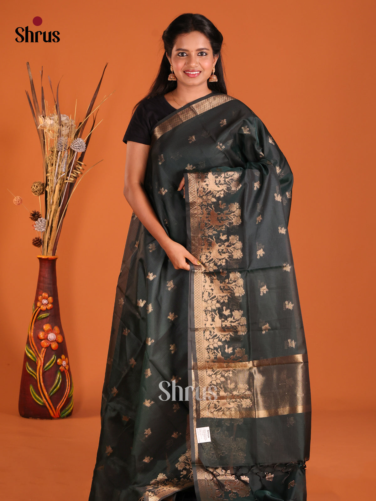 Dark Green - Semi Kota Saree