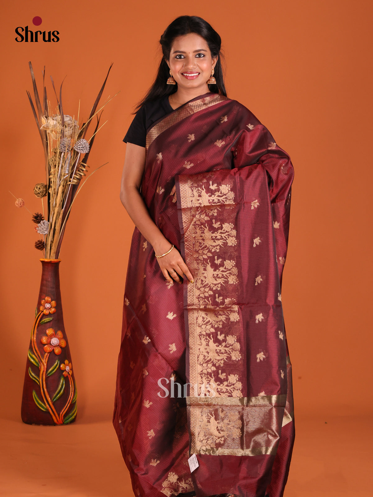 Arakku Maroon - Semi Kota Saree